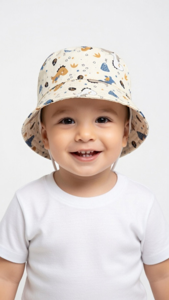 Панама Динозавры арт.99-1/3 Kiddo мал. 52 (кремовый)