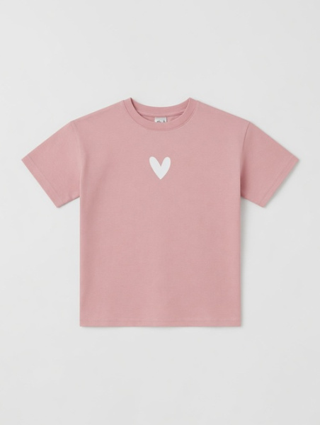 Футболка Сердце арт.160103 Kii Im дев. 7-11 (пудра)