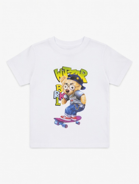 Футболка Мишка арт.151014 CHASTE мал. 5-8 (белый)