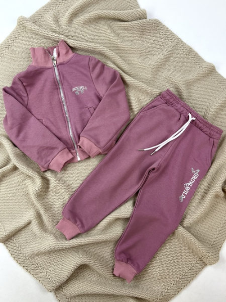 Костюм (кофта+штаны) Good Vides арт.61682 TITO kids дев. 3-7 (пудра)