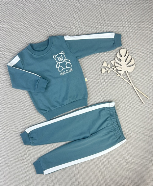 Костюм (кофта+штаны) Hug club арт.1194 Bobisko мал. 2-5 (полынный)