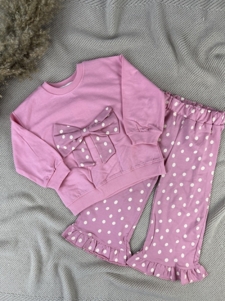 Костюм (кофта+штаны) Бантик арт.259326 My Bella дев. 2-5 (розовый)