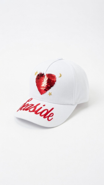 Кепка Сердце арт.PAP-13 Kiddo 54р (белый)