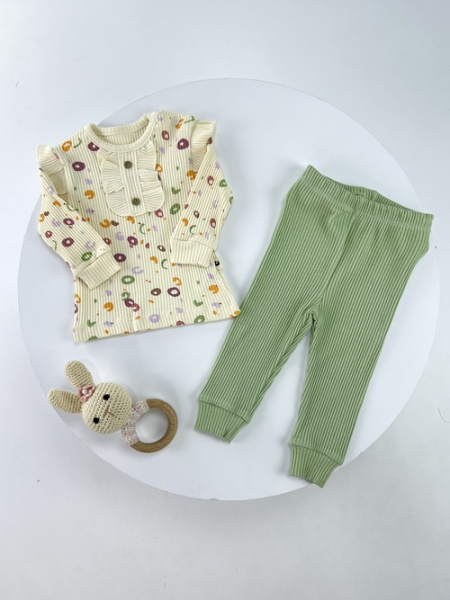 Костюм 2-ка арт.246562 дев. 3-12 (зеленый) 