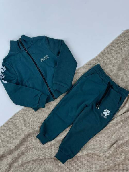 Костюм (кофта+штаны) Be Brave арт.61680 TITO kids мал. 3-7 (изумрудный)