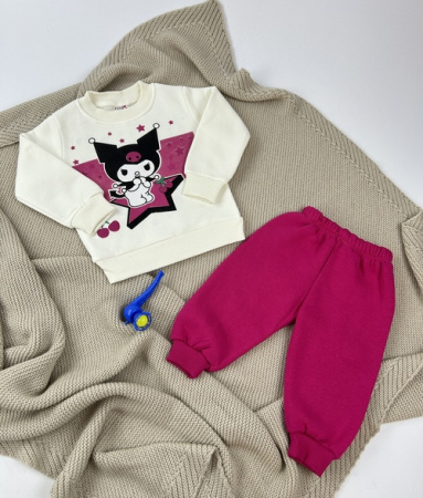 Пижама (Love cap cake) арт.300106 CHASTE kids длин/рук дев. 3-7 (светло-розовый)