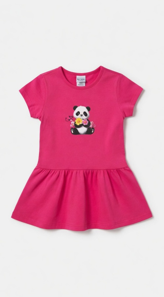 Платья Панда арт.14398 CITCIT kids дев. 3-6 (коралловый)