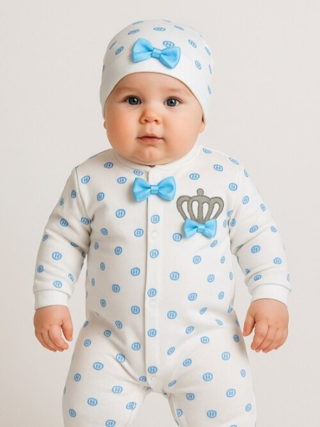 Набор (комбинезон+шапка) арт.9756 By Murat Baby мал. 0-6 (темно-синий)