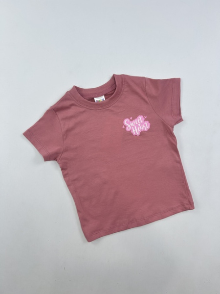 Футболка Sweet арт.161021 CHASTE дев. 1-4 (пудра)