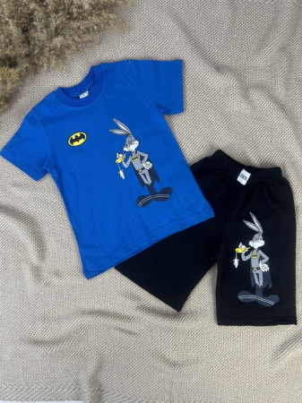 Костюм (рубашка+штаны) арт.25603 Mina Mino мал. 2-5 (молочный/темно-серый)