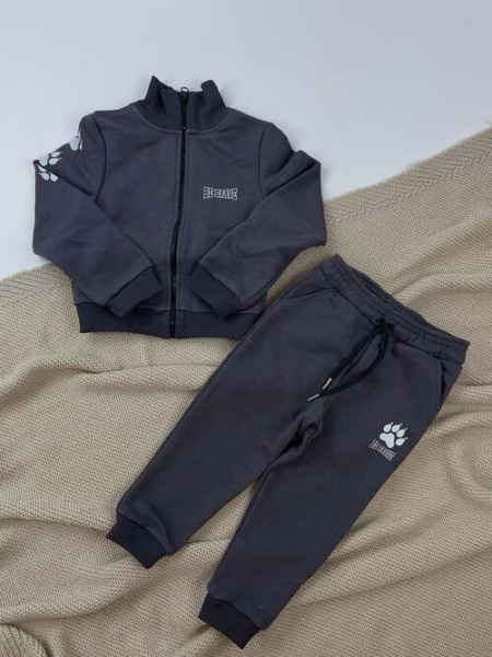 Костюм (кофта+штаны) Be Brave арт.61680 TITO kids мал. 3-7 (графитовый)