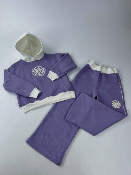 Комплект (кофта+штаны) Цветок начес арт.536869 Limones дев. 7-10 (сиреневый)