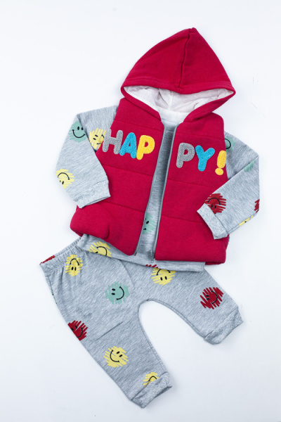 Костюм 3-ка арт.6330 мал/дев. 9-24 (красный)