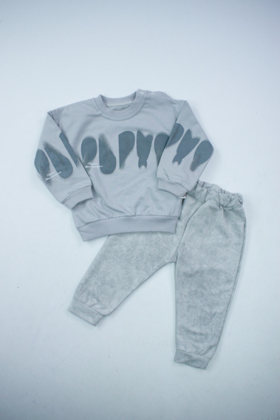 Костюм (кофта+штаны) арт.535322 Anilco мал. 6-24 (серый)