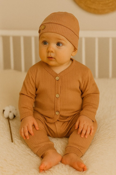 Платья Мишка арт.14401 CITCIT kids дев. 3-6 (темная пудра)