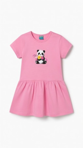 Платья Панда арт.14398 CITCIT kids дев. 3-6 (светло-розовый)