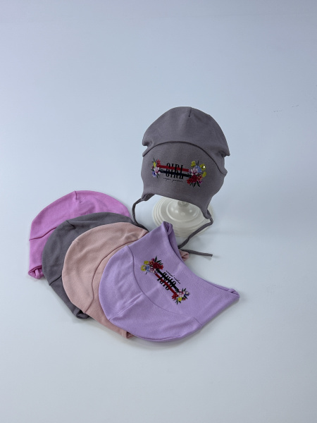 Шапка Тамара завязка дев. 1,5-2 (микс)