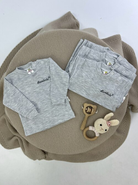 Кофта арт.62703 Bambola kids уни. 3-12 (серый)