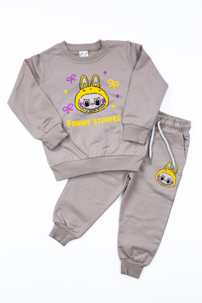 Костюм (кофта+штаны) LABUBU арт.BIL-D-01 Kii Im дев. 2 (бежевый)