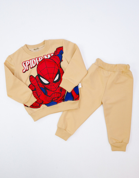 Костюм (Кофта+штаны) Человек-паук арт.800101 DassiM мал. 1-2 (бежевый)