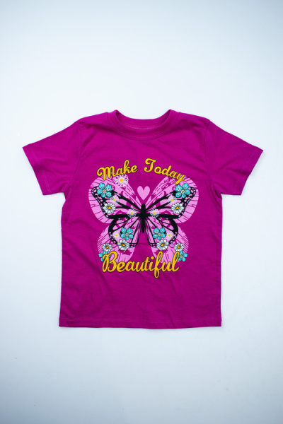 Футболка Make Today арт.162007 CHASTE дев. 5-8 (фуксия)