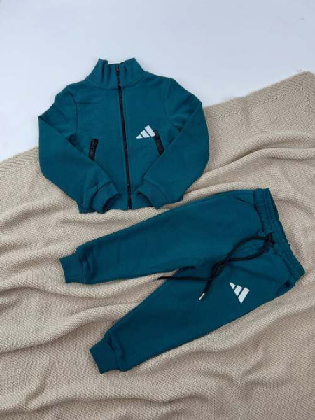 Костюм (кофта+штаны) Adidas арт.61677 TITO kids мал. 3-7 (изумрудный)