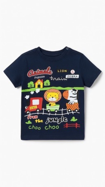 Футболка Animals арт.170702 CHASTE мал. 2-5 (темно-серый)