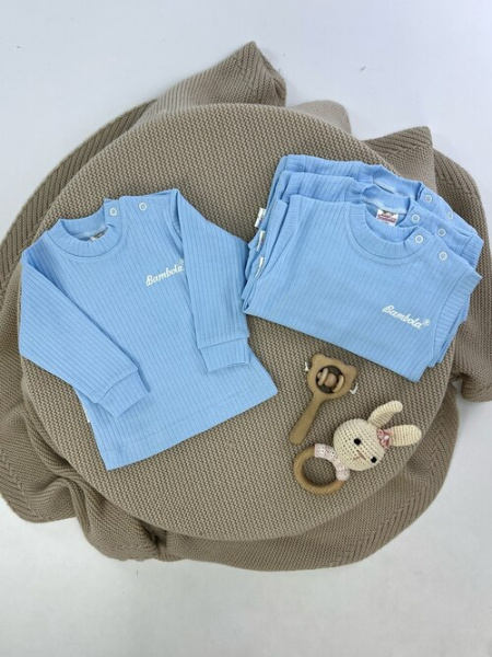 Кофта арт.62703 Bambola kids уни. 3-12 (голубой)