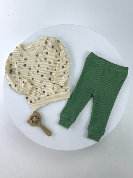 Костюм 2-ка арт.243766 дев. 3-12 (оливка) 