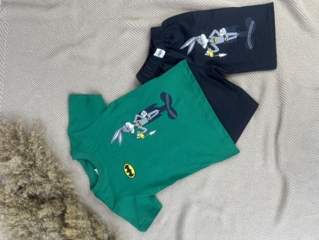 Костюм (рубашка+штаны) арт.25612 Mina Mino мал. 9-24 (молочный/серый)