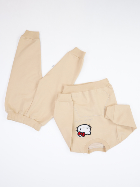 Костюм (Кофта+штаны) Hello Kitty арт.800103 NILU BABY дев. 1-2 (бежевый)