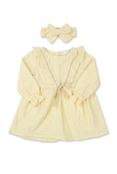 Платье арт.2507 д/р дев. 2-5 (молочный)