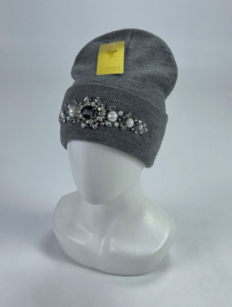 Шапка Кароза Хейсон от.ожерелье (т.серый)