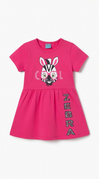 Платья Зебра арт.16014 CITCIT kids дев. 3-6 (коралловый)