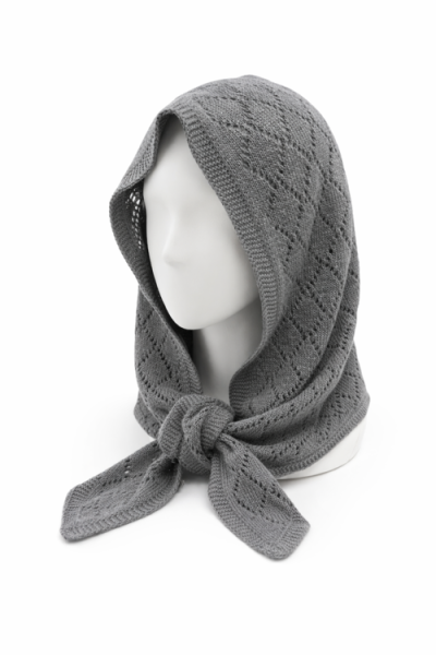 Капор-платок арт.020900 Тренды 58-60 (темно-серый)