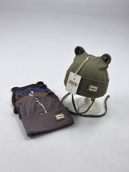 Шапка Hello с зав. с/о арт.Плн-465/1 Orhida мал. 0-6 (микс)