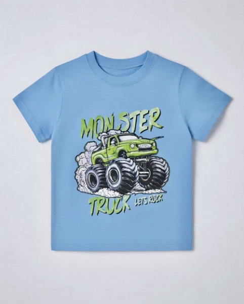 Футболка Monster car арт.151013 CHASTE мал. 5-8 (голубой)