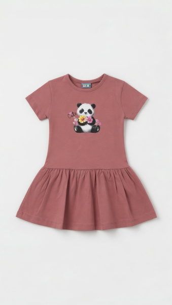 Платья Панда арт.14398 CITCIT kids дев. 3-6 (темная пудра)