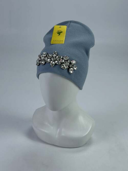 Шапка Кароза Хейсон б/от Ком.цветок (серо-голубой)