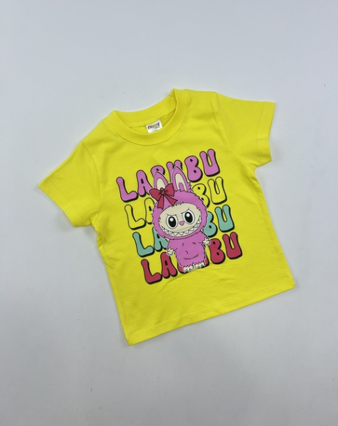 Футболка Лабубу арт.161026 CHASTE дев. 1-4 (желтый)